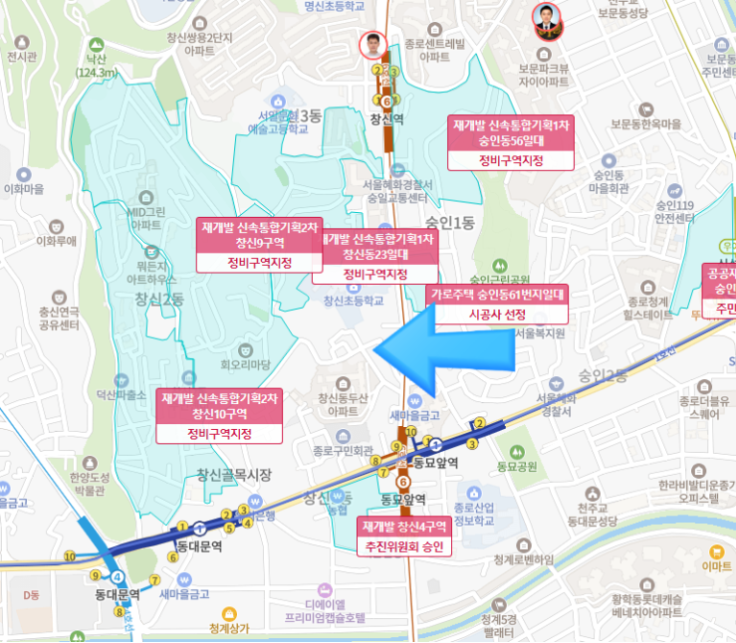 창신12구역 위치