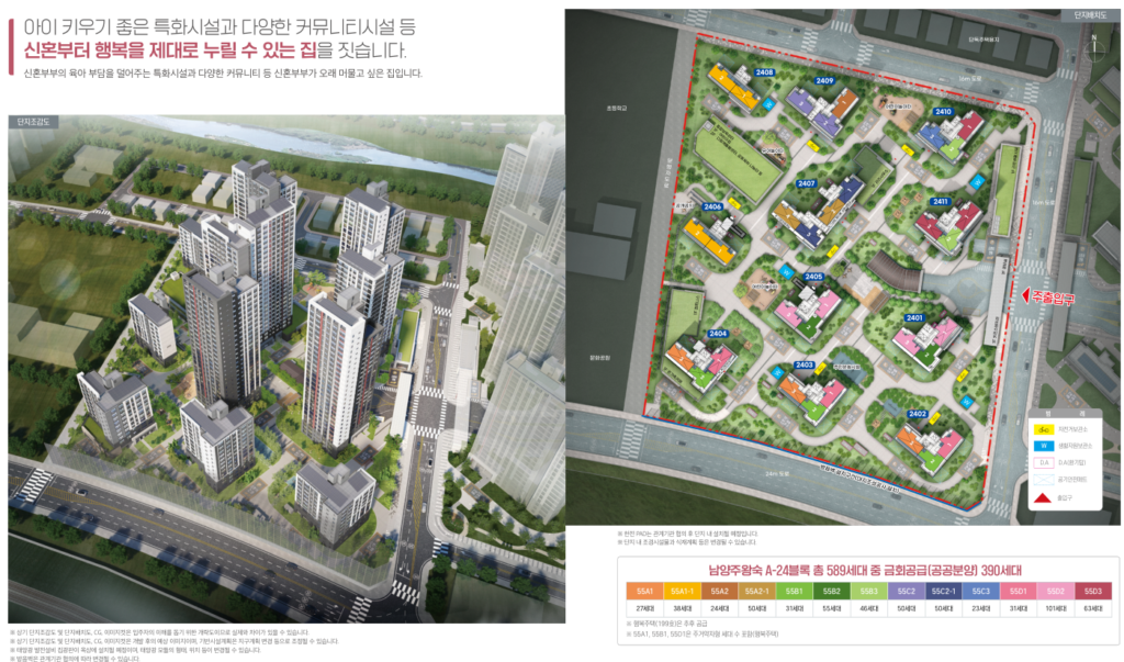 공공분양 청약조건 공공분양 단지 예시